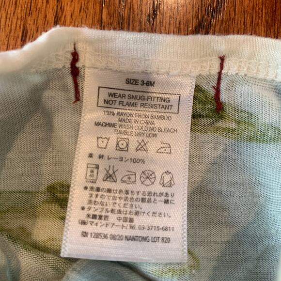 Milkbarn Leapfrog Bamboo Zipper Pajamas + Kerchief Bib MSRP $60 | 3-6 months - Picture 9 of 9